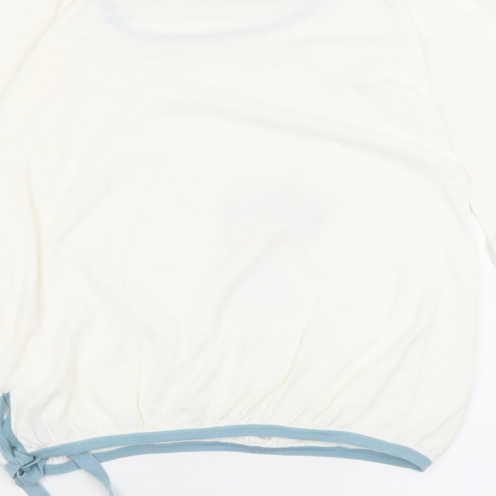 Heroic Rendezvous Womens White Crew Neck  Cotton Pullover Jumper Size M