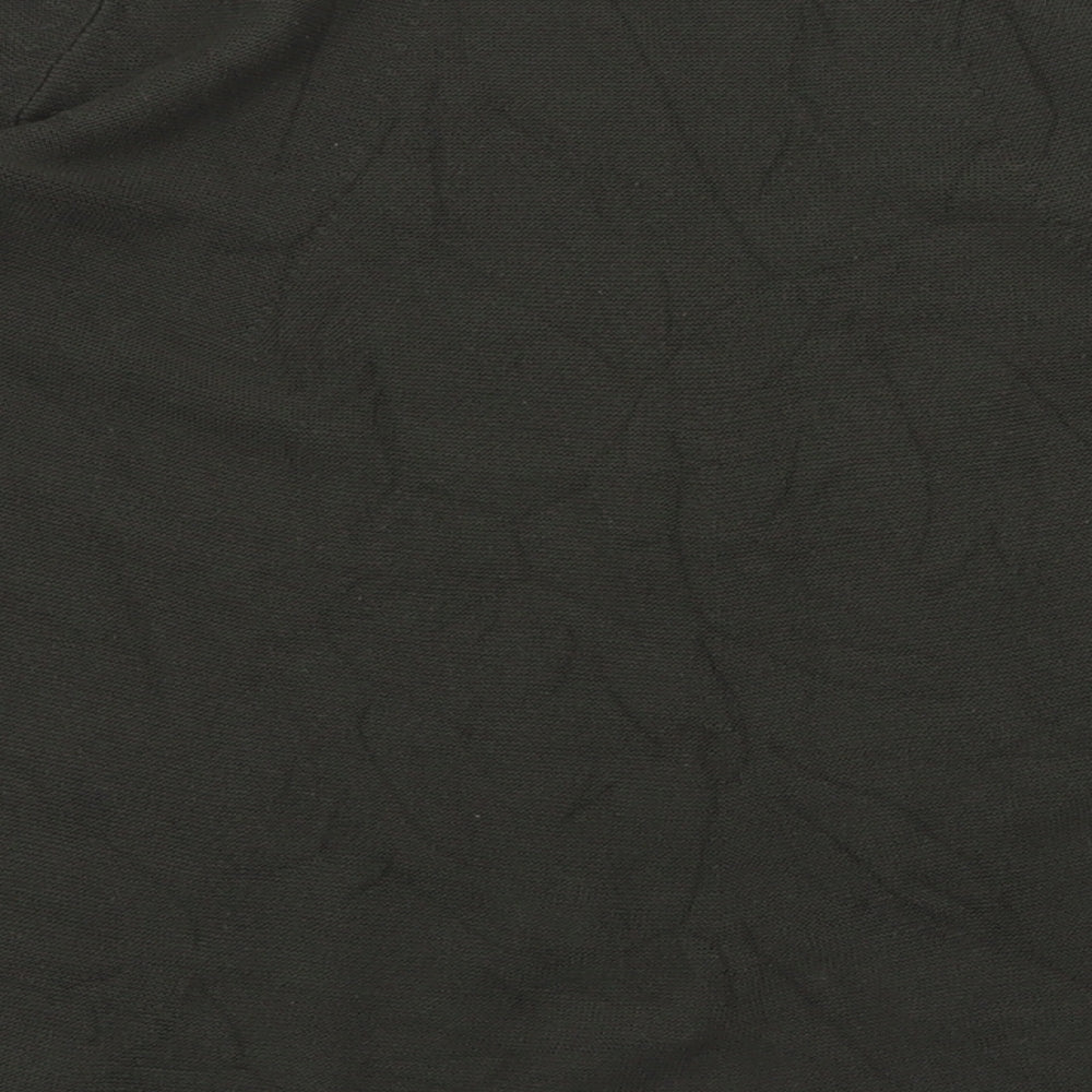 monari Womens Green V-Neck  Cotton Pullover Jumper Size 20