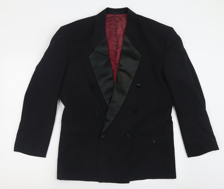 Preworn Mens Black  Polyacrylate Fibre Jacket Suit Jacket Size 40