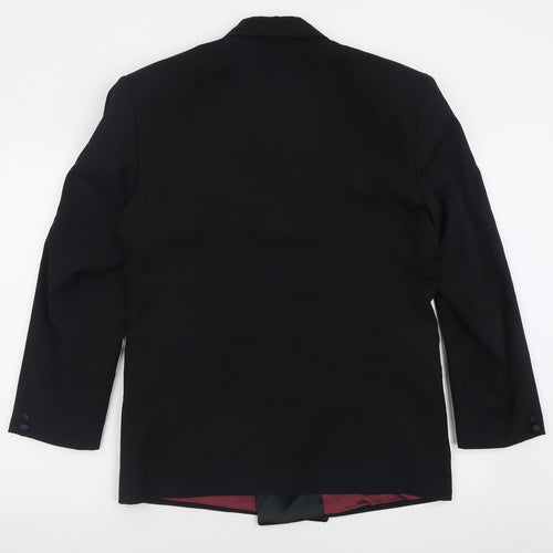Preworn Mens Black  Polyacrylate Fibre Jacket Suit Jacket Size 40