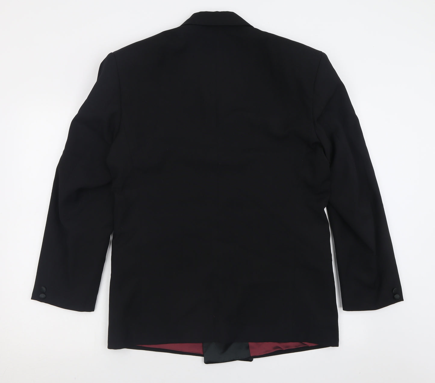 Preworn Mens Black  Polyacrylate Fibre Jacket Suit Jacket Size 40