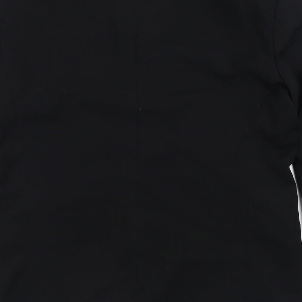Preworn Mens Black  Polyacrylate Fibre Jacket Suit Jacket Size 40