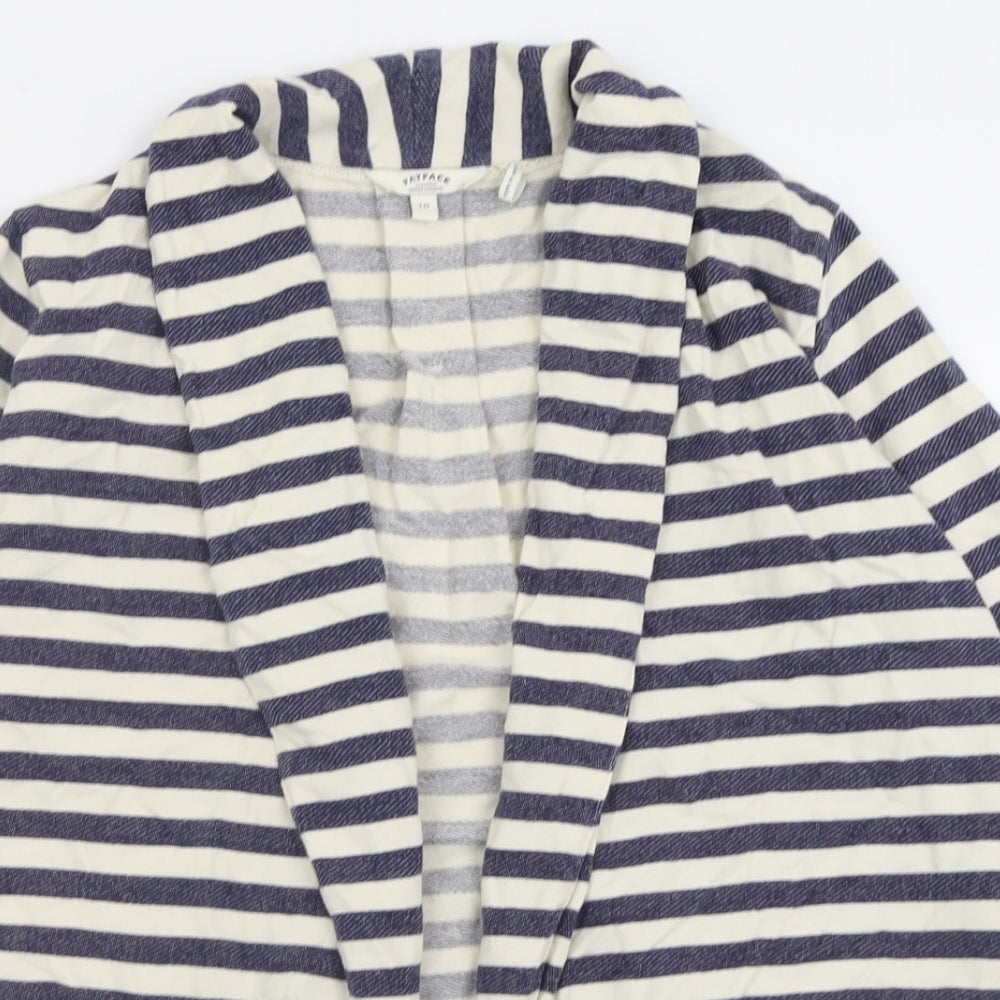Fat Face Womens Blue Striped  Jacket Blazer Size 10