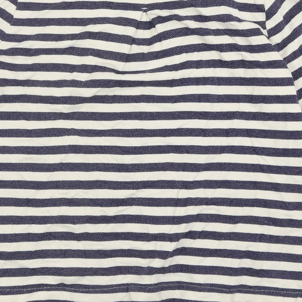 Fat Face Womens Blue Striped  Jacket Blazer Size 10