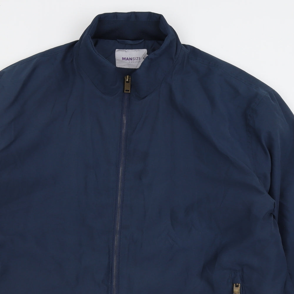 Mansize Mens Blue   Bomber Jacket Jacket Size 2XL  Zip