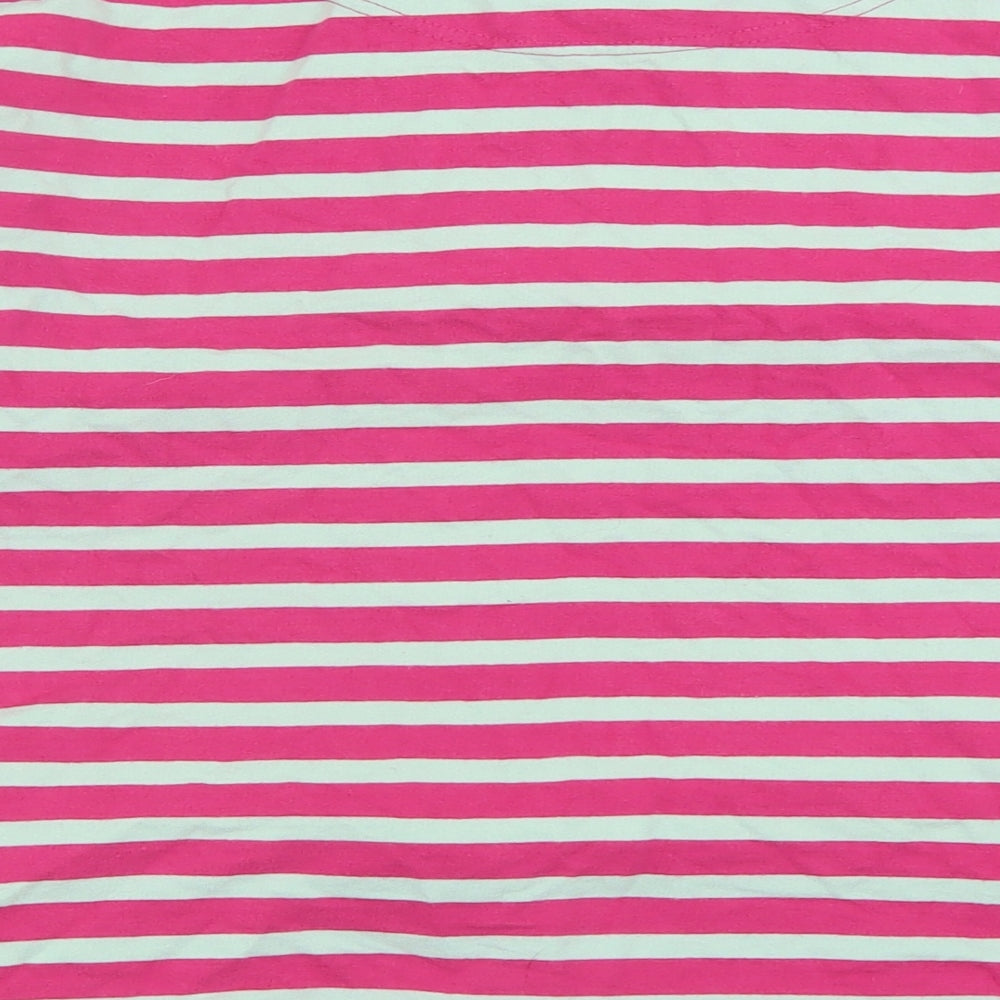 Weird Fish Womens Pink Striped Cotton Pullover Sweatshirt Size 22  Zip