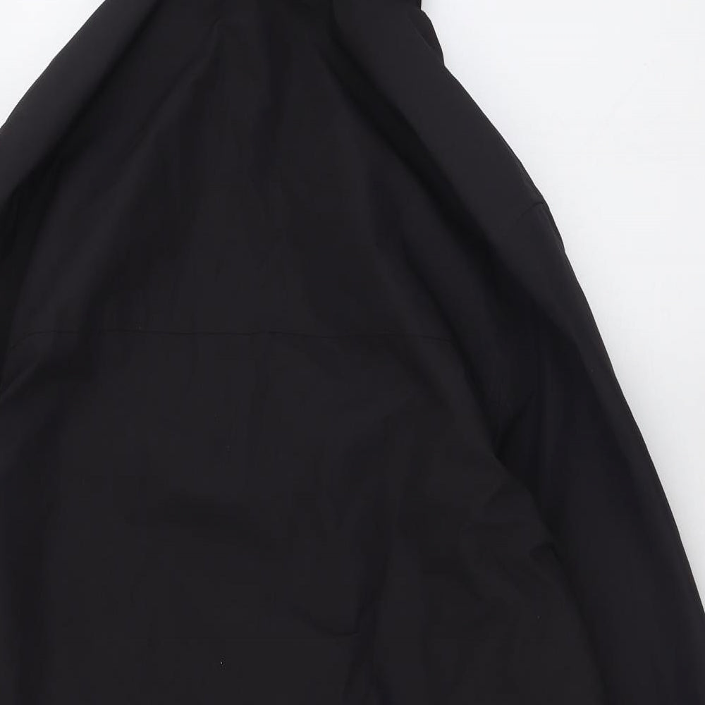 George Mens Black   Quilted Coat Size M  Zip