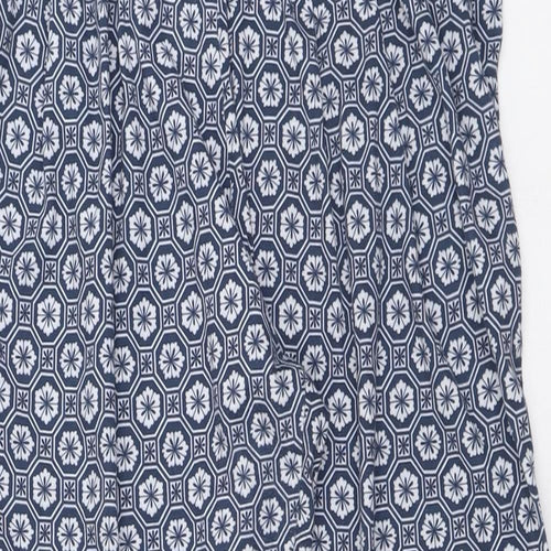 So Fabulous Womens Blue Geometric Polyester Bloomer Trousers Size 18 L28 in Regular