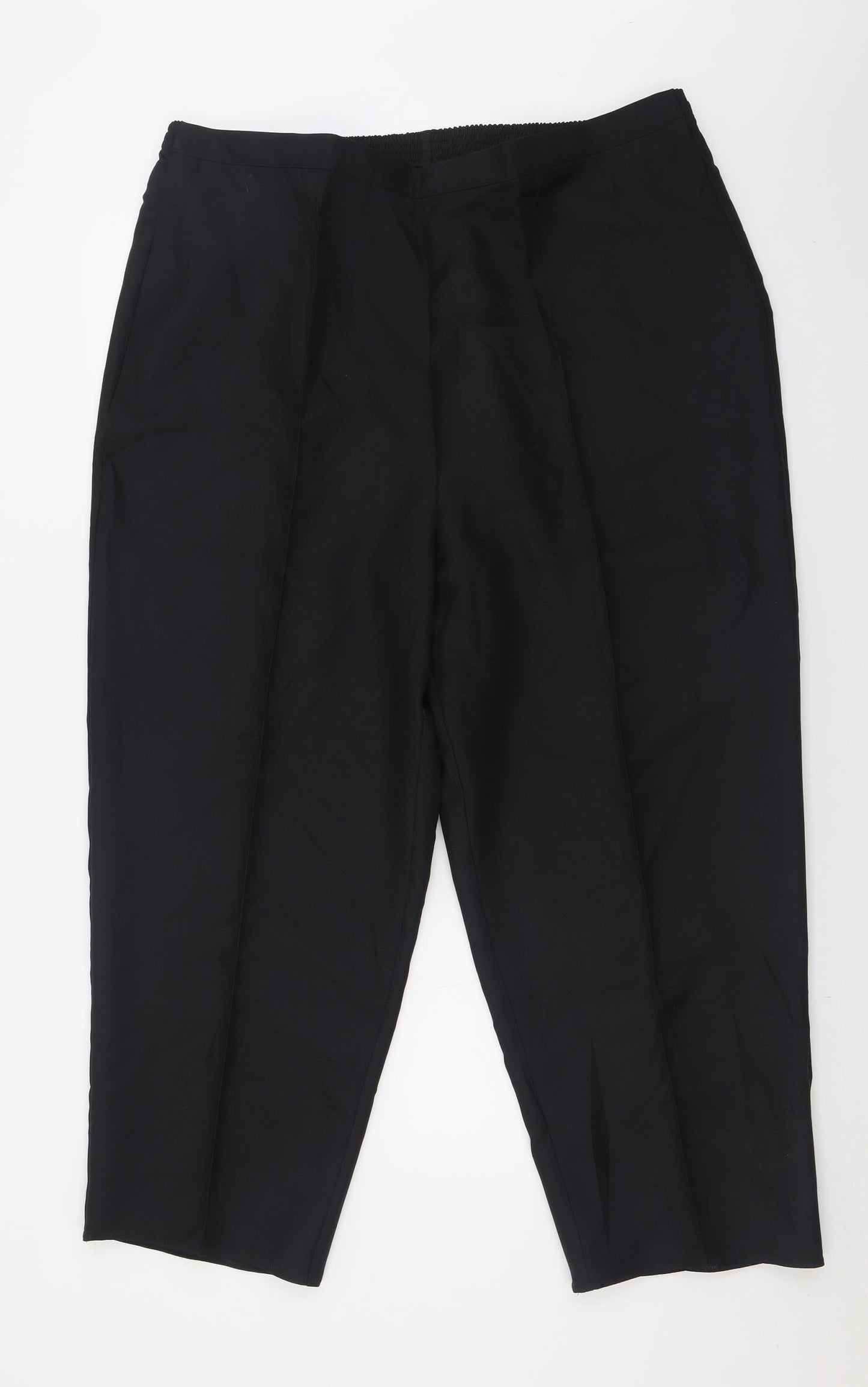 Deanes Womens Black  Polyester Trousers  Size 24 L27 in Regular