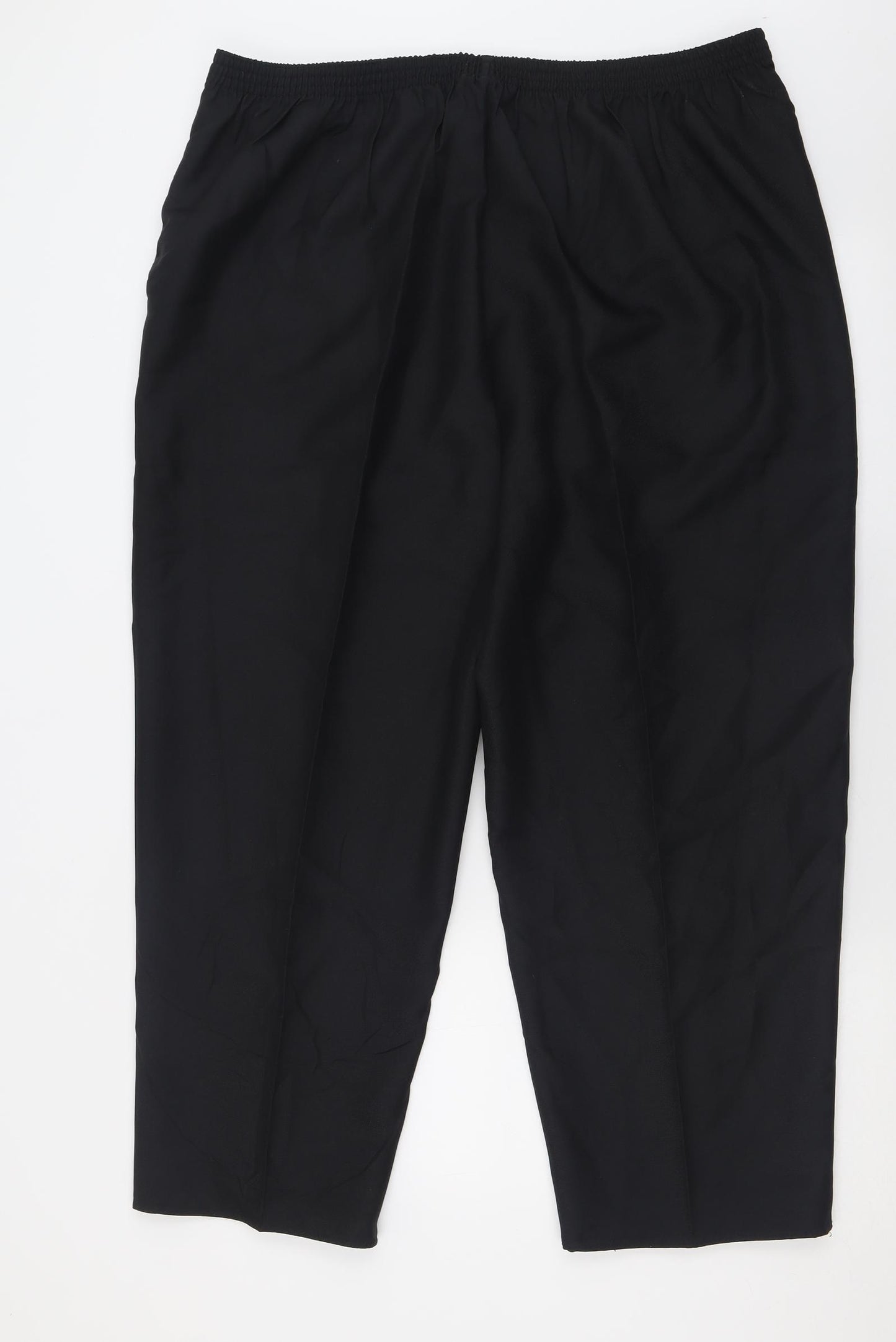 Deanes Womens Black  Polyester Trousers  Size 24 L27 in Regular
