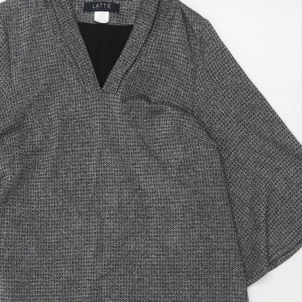 LATTE Womens Silver  Acrylic A-Line  Size 12  V-Neck Pullover