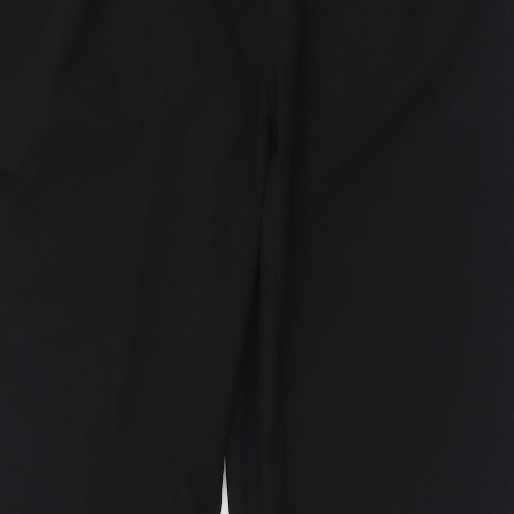 Topshop Womens Black  Polyester Trousers  Size 16 L26 in Regular Hook & Eye