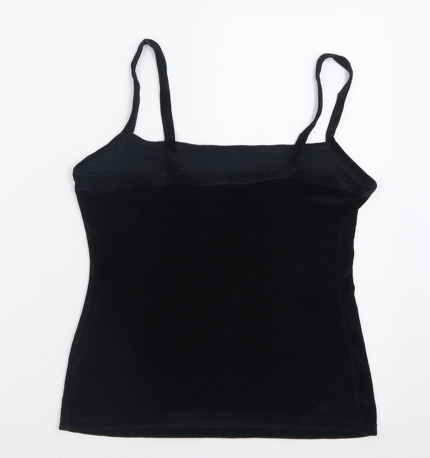 Marks and Spencer Womens Black  Polyester Basic Tank Size 14 Square Neck