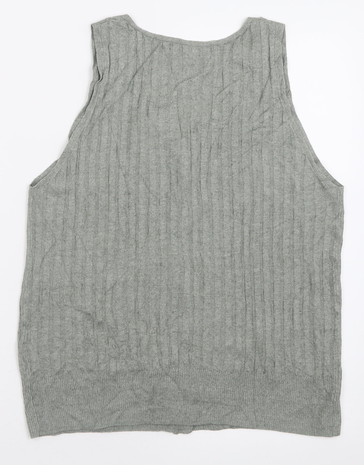 Marks and Spencer Womens Green  Viscose Basic Tank Size 12 V-Neck