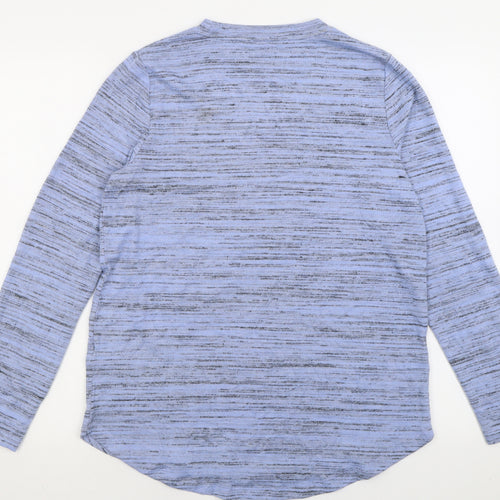 Marks and Spencer Womens Blue Crew Neck  Polyester Pullover Jumper Size 12