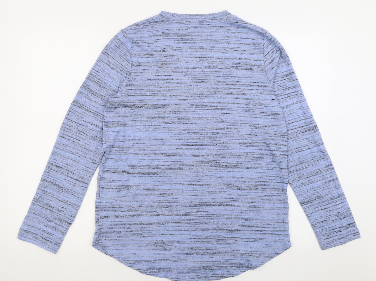 Marks and Spencer Womens Blue Crew Neck  Polyester Pullover Jumper Size 12