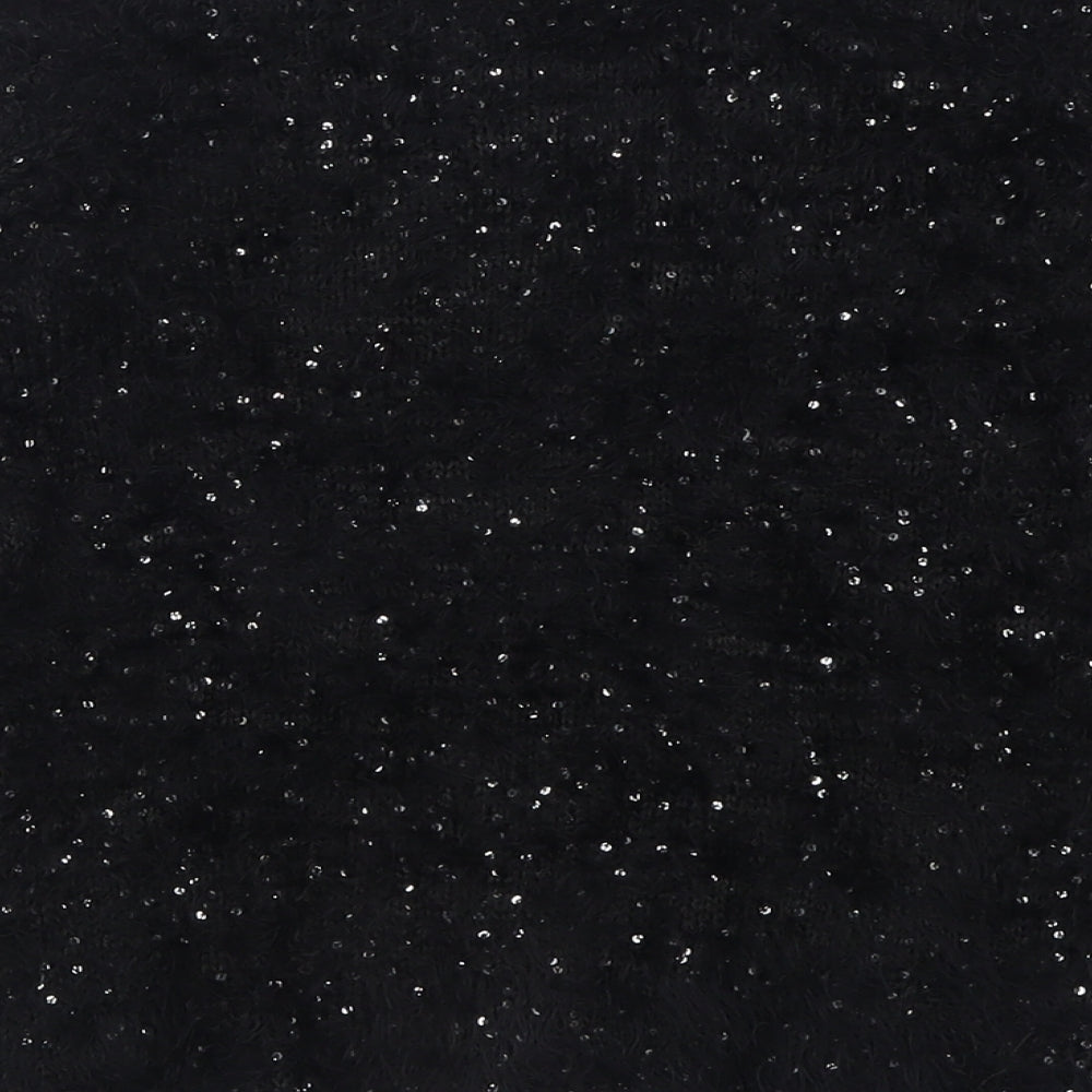 Marks and Spencer Womens Black Crew Neck  Polyester Pullover Jumper Size 8