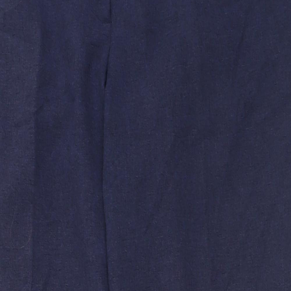 Just Jamie Womens Blue  Polyester Trousers  Size 12 L29 in Regular Hook & Eye