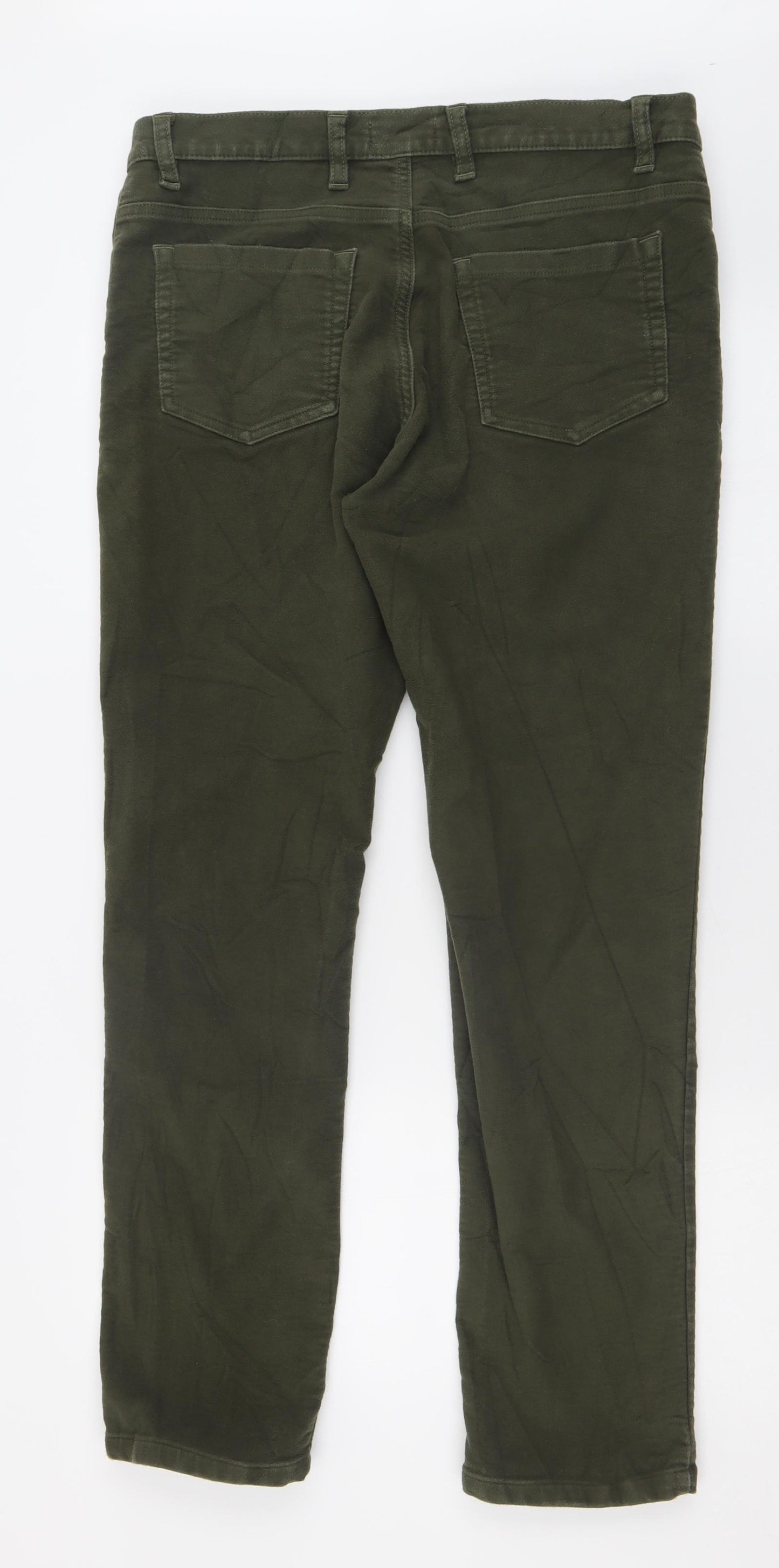 Orvis Womens Green  Cotton Trousers  Size 16 L29 in Regular Button
