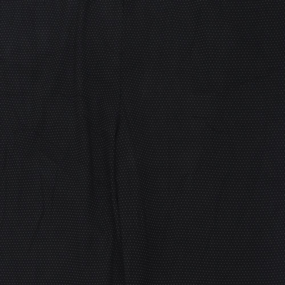 TU Womens Black Polka Dot Polyester Trousers  Size 22 L30 in Regular Hook & Eye