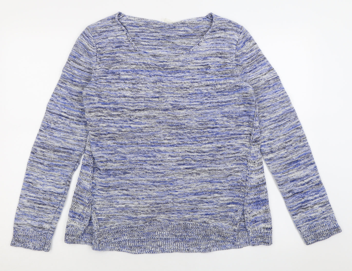 Gap Womens Blue Crew Neck  Cotton Pullover Jumper Size M
