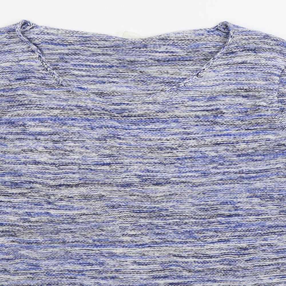 Gap Womens Blue Crew Neck  Cotton Pullover Jumper Size M