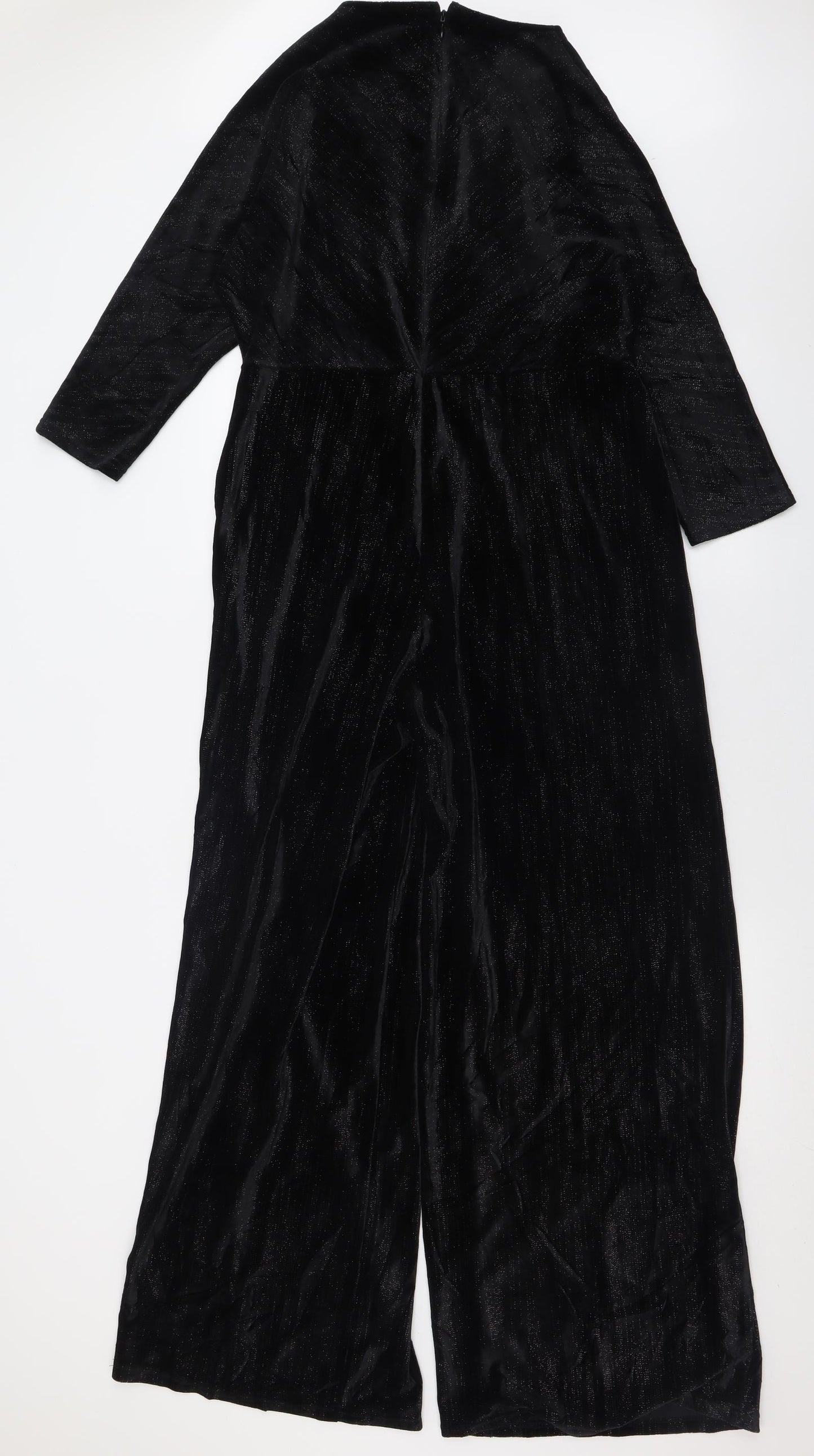 Sonder Studio Womens Black  Polyester Jumpsuit One-Piece Size 12  Zip