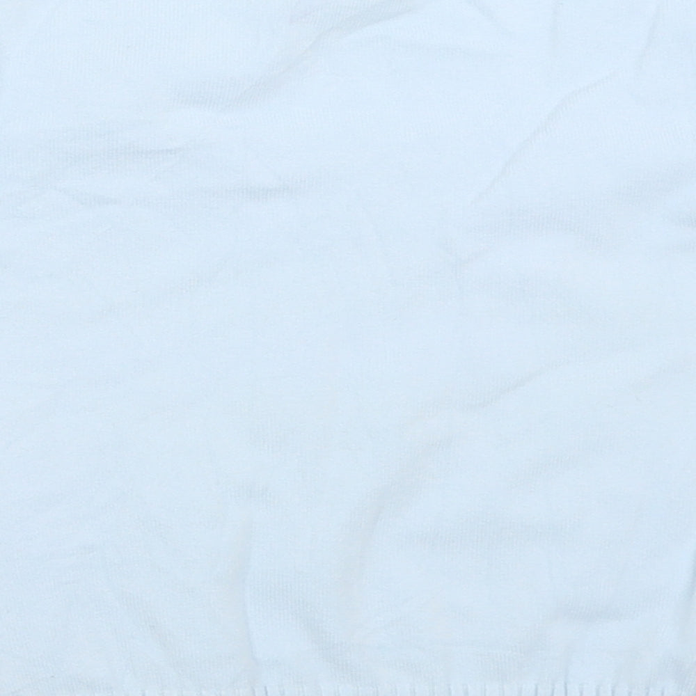 River Island Womens Blue Square Neck  Acrylic Pullover Jumper Size 8