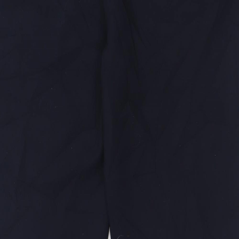 Bonmarché Womens Blue  Polyester Trousers  Size 14 L28 in Regular Hook & Eye