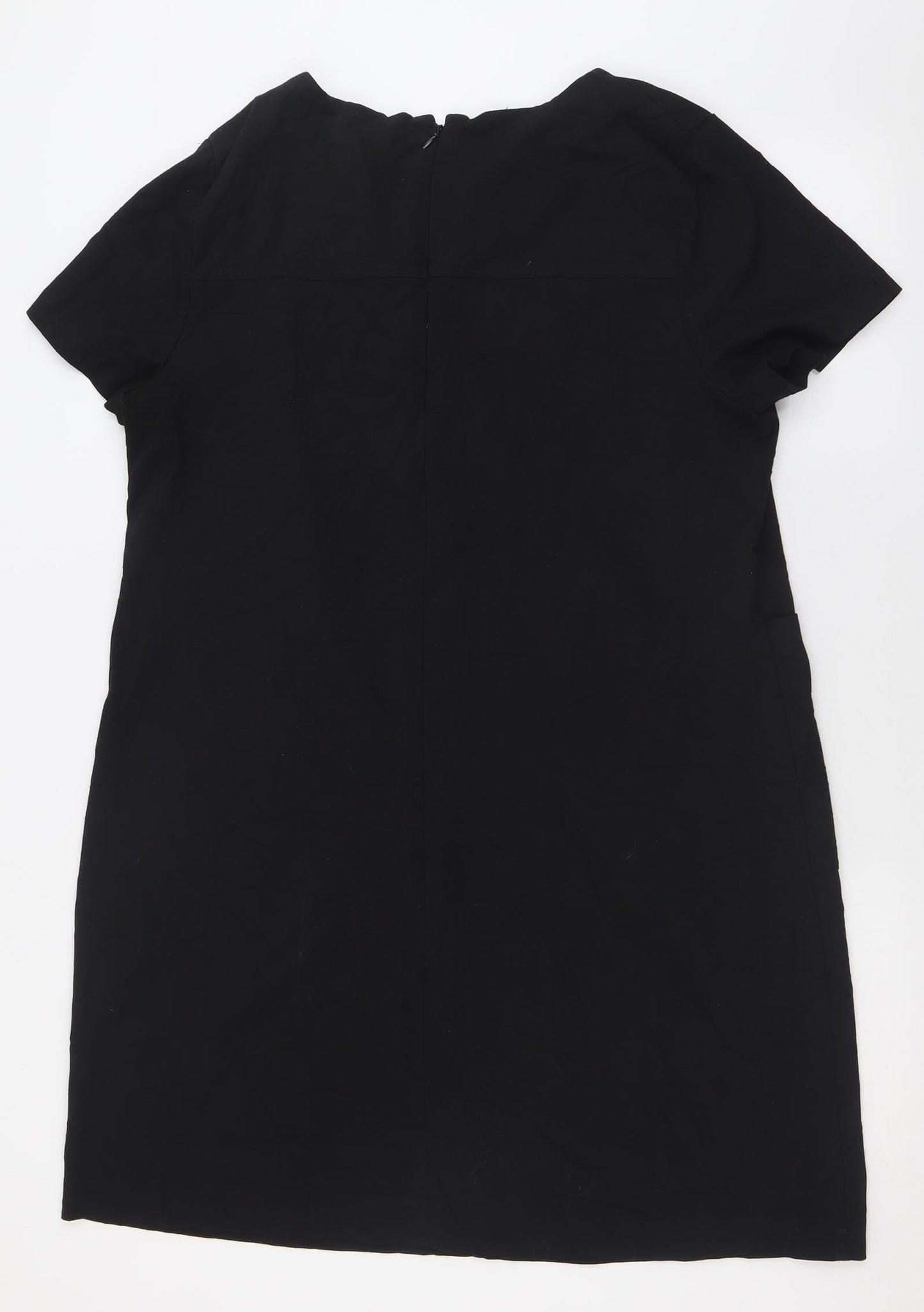 NEXT Womens Black  Polyester A-Line  Size 20  Crew Neck Zip