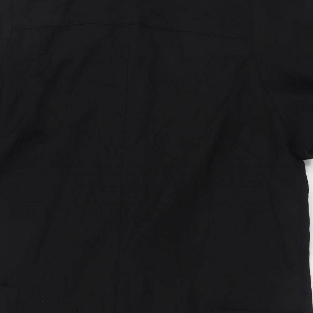 NEXT Womens Black  Polyester A-Line  Size 20  Crew Neck Zip