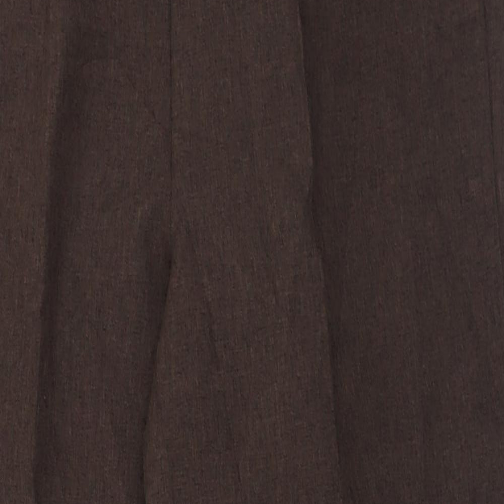 bonmarch Womens Brown  Polyester Trousers  Size 10 L28 in Regular