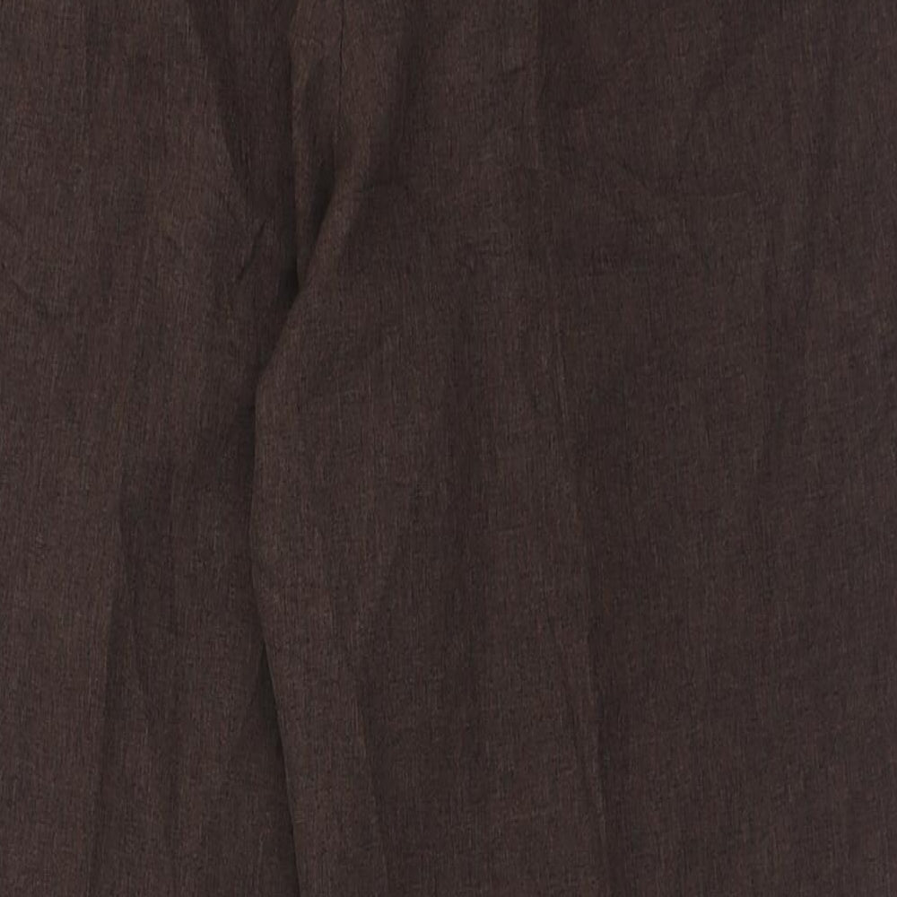 bonmarch Womens Brown  Polyester Trousers  Size 10 L28 in Regular