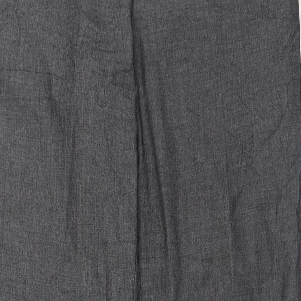Esprit Womens Grey  Polyester Trousers  Size 10 L32 in Regular Hook & Eye
