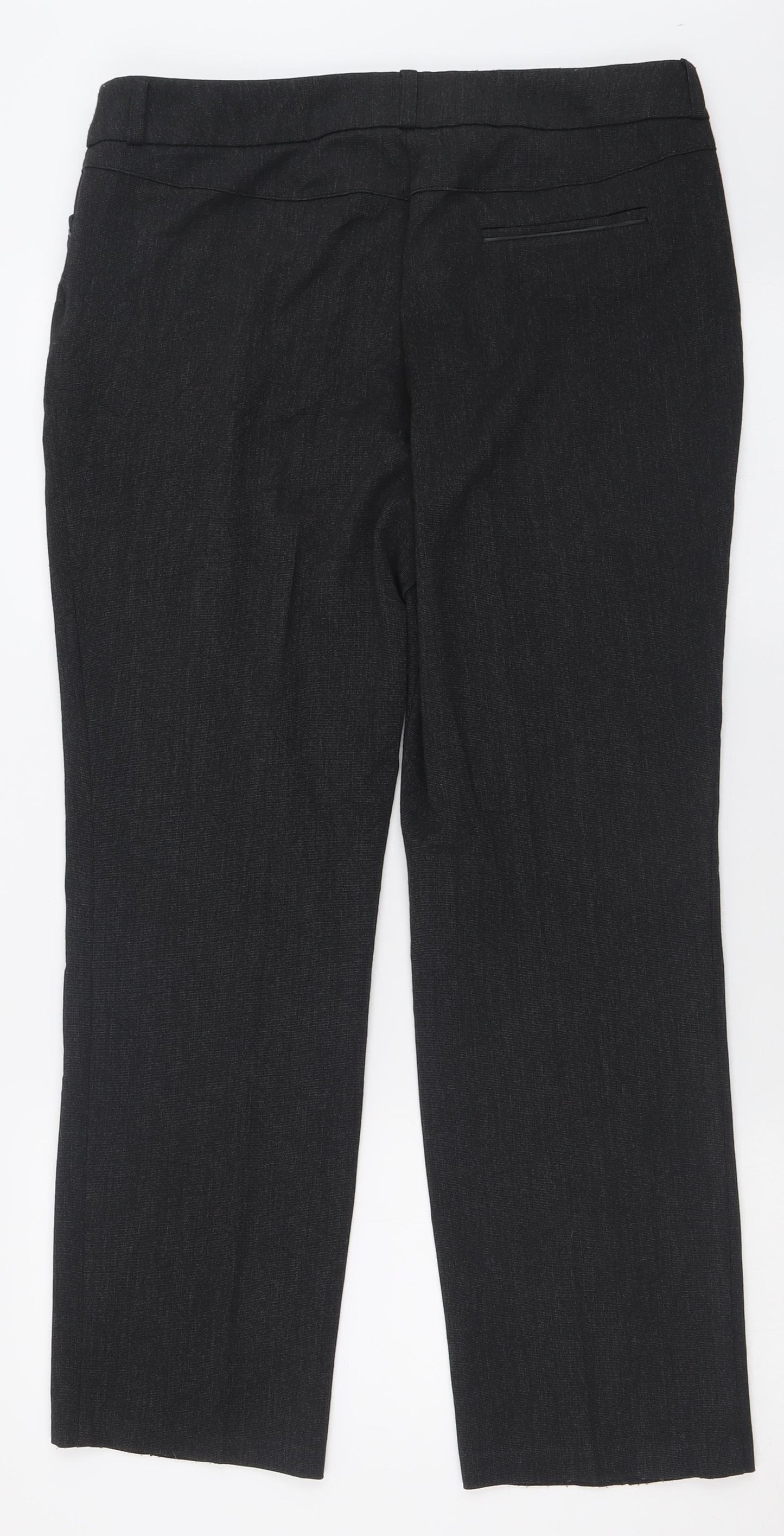 Atmosphere Womens Black  Polyester Trousers  Size 14 L30 in Regular Hook & Eye