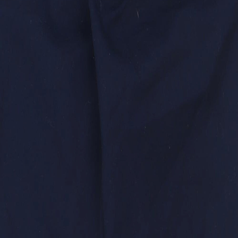 Preworn Womens Blue  Polyester Trousers  Size 28 in L30 in Regular Button - Fleece Lined