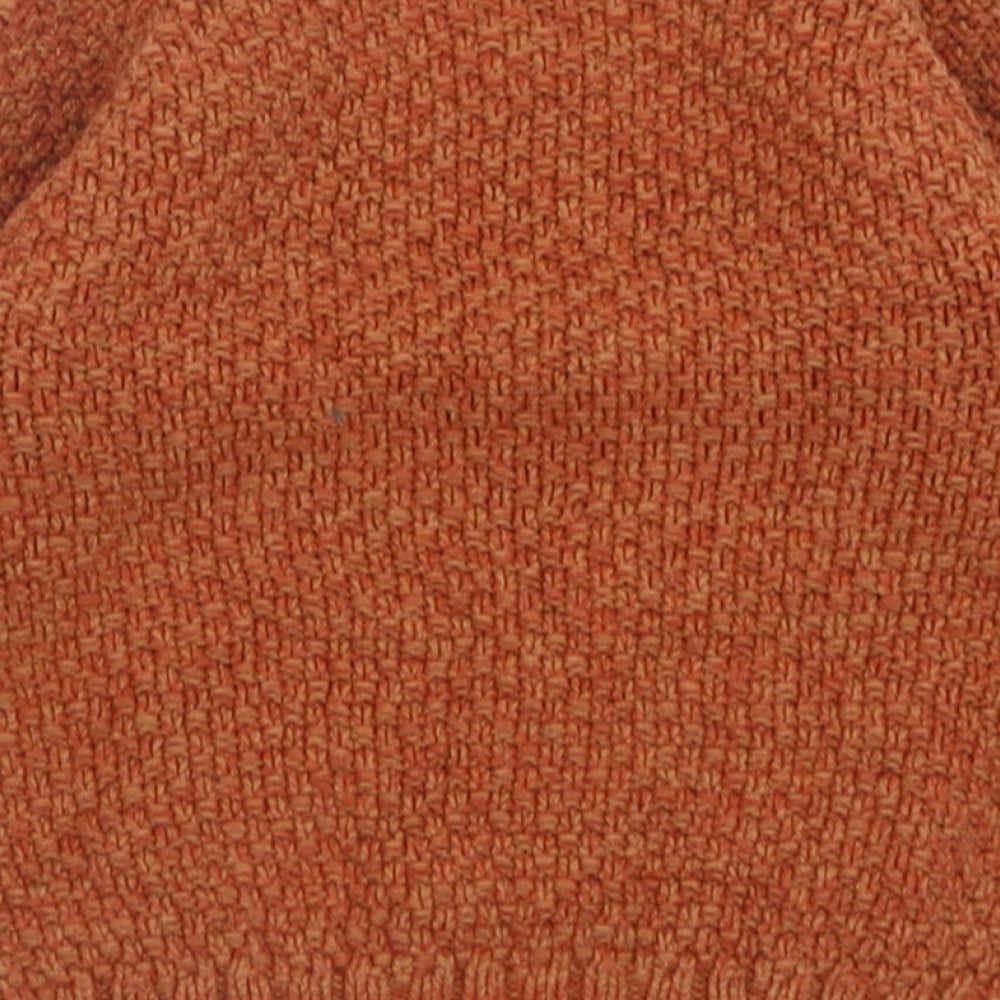 TU Boys Orange Crew Neck  Acrylic Pullover Jumper Size 5-6 Years  Pullover