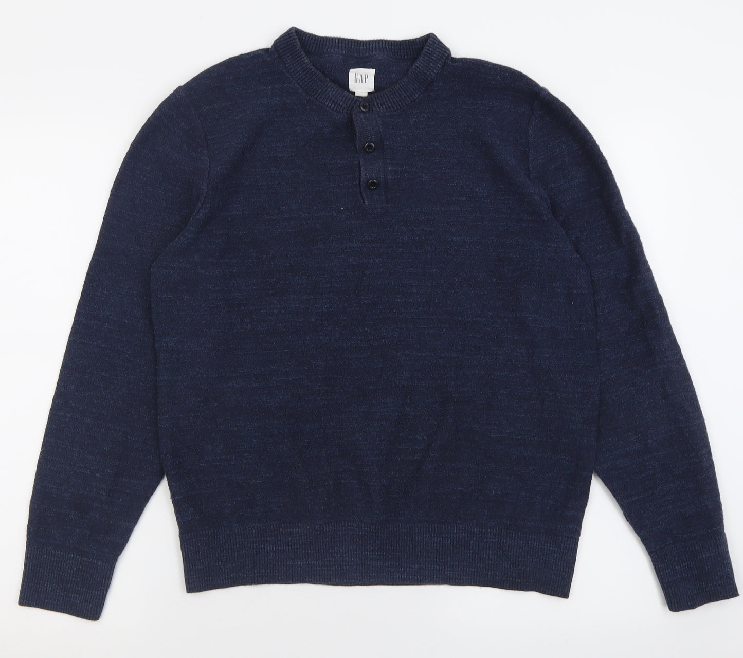 Gap Mens Blue Crew Neck  Cotton Pullover Jumper Size M