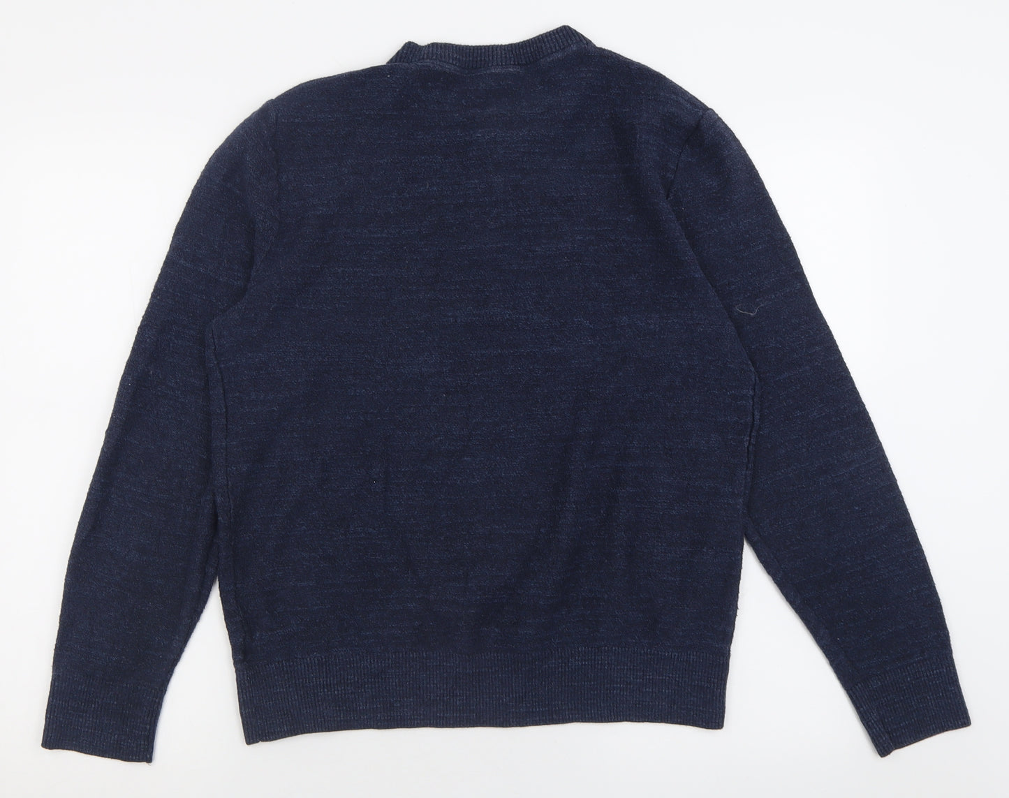 Gap Mens Blue Crew Neck  Cotton Pullover Jumper Size M