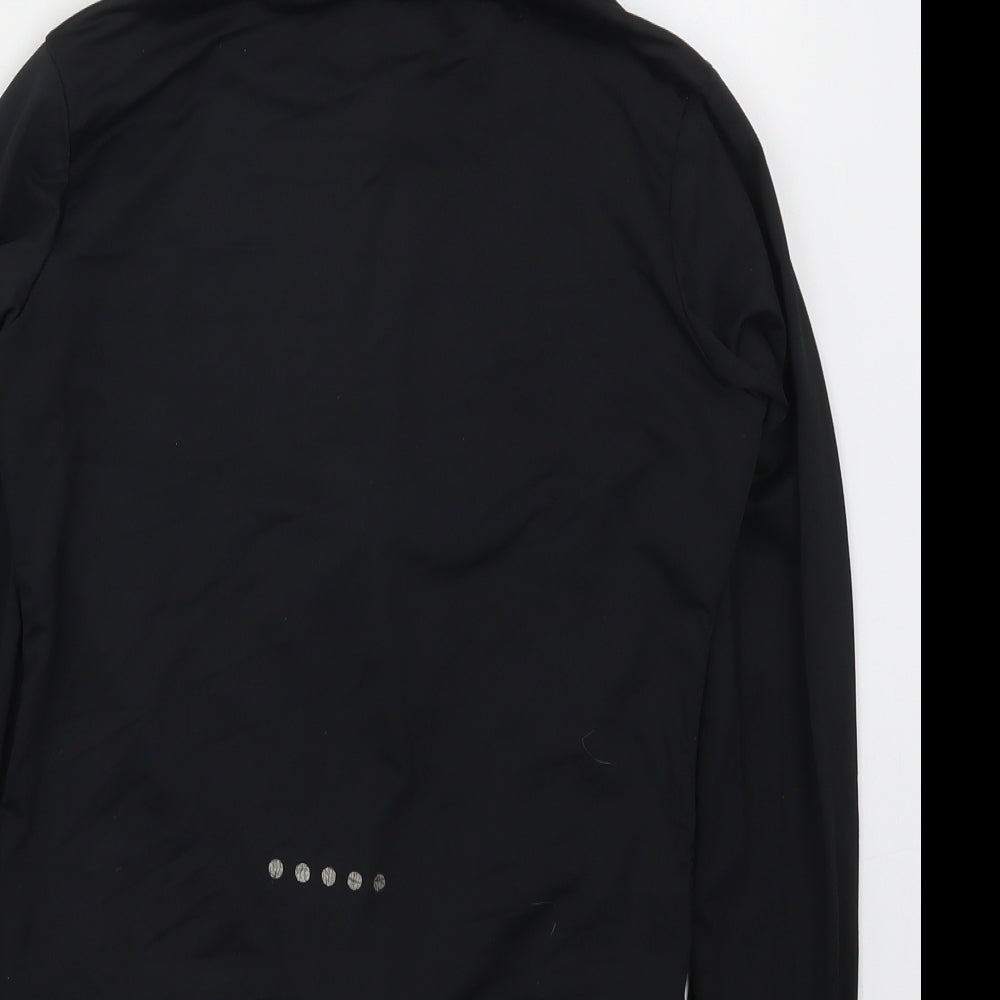 Young Dimension Girls Black  Polyester Full Zip Hoodie Size 10-11 Years  Zip