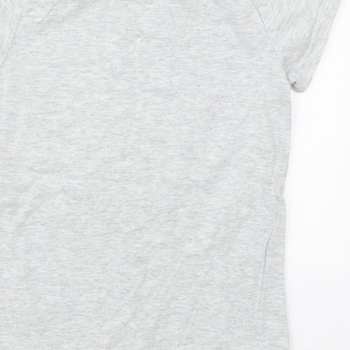 NEXT Boys Grey  Cotton Basic T-Shirt Size 5 Years Crew Neck Pullover - Today I Feel Happy Emoji