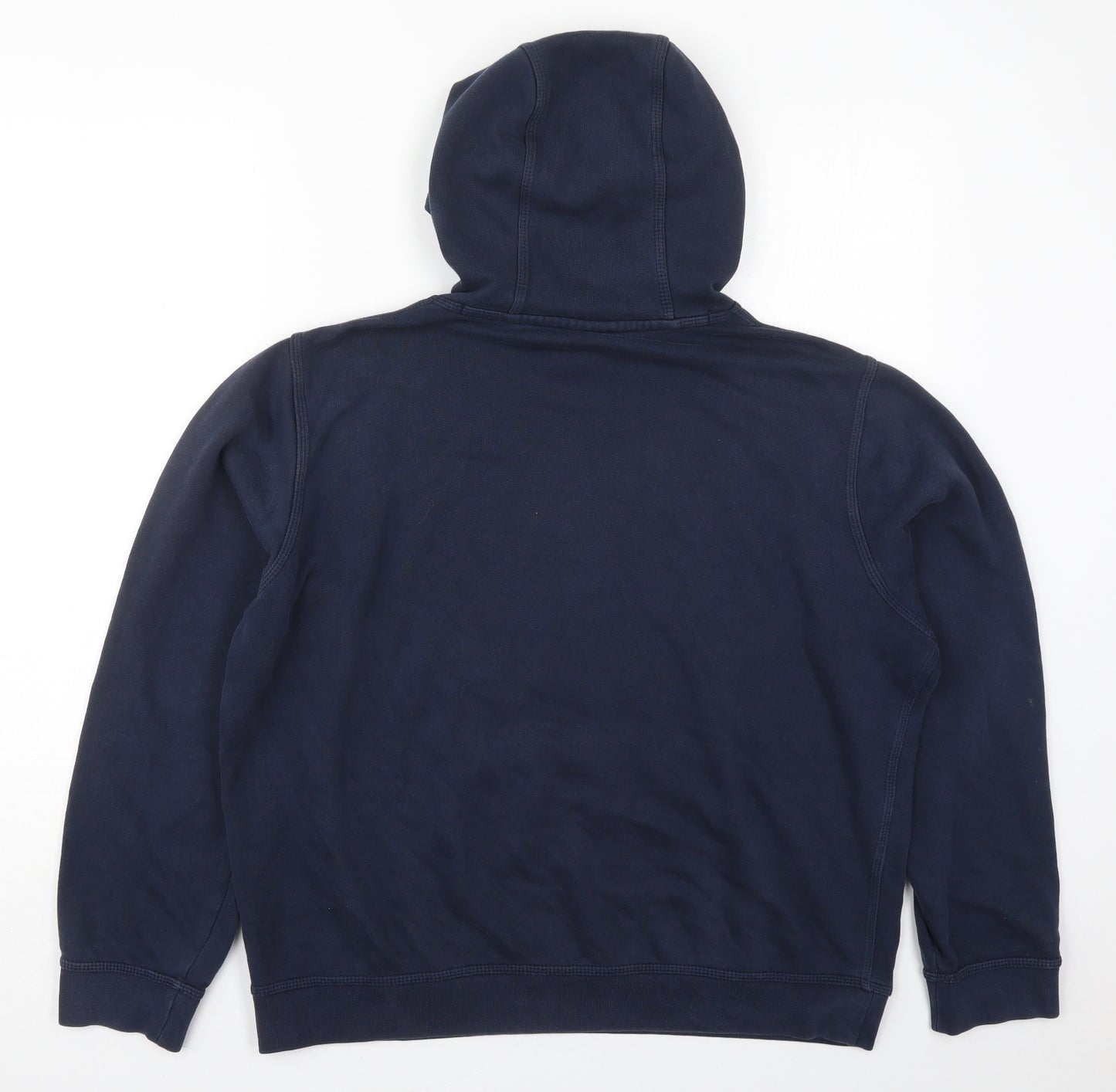 Nike Mens Blue  Cotton Pullover Hoodie Size L