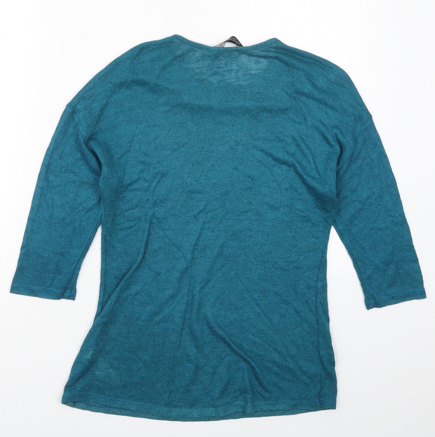 Dorothy Perkins Womens Blue  Viscose Basic T-Shirt Size 10 Crew Neck