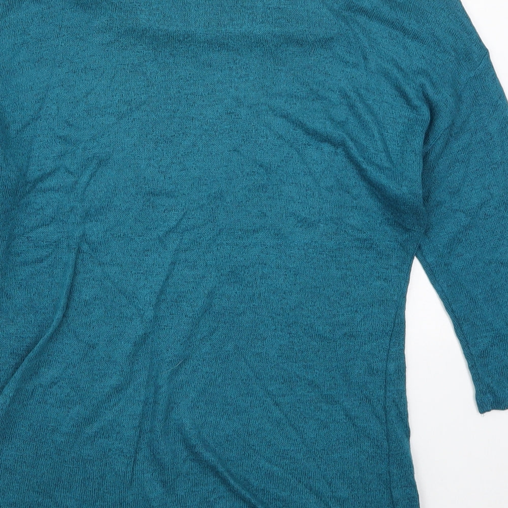 Dorothy Perkins Womens Blue  Viscose Basic T-Shirt Size 10 Crew Neck