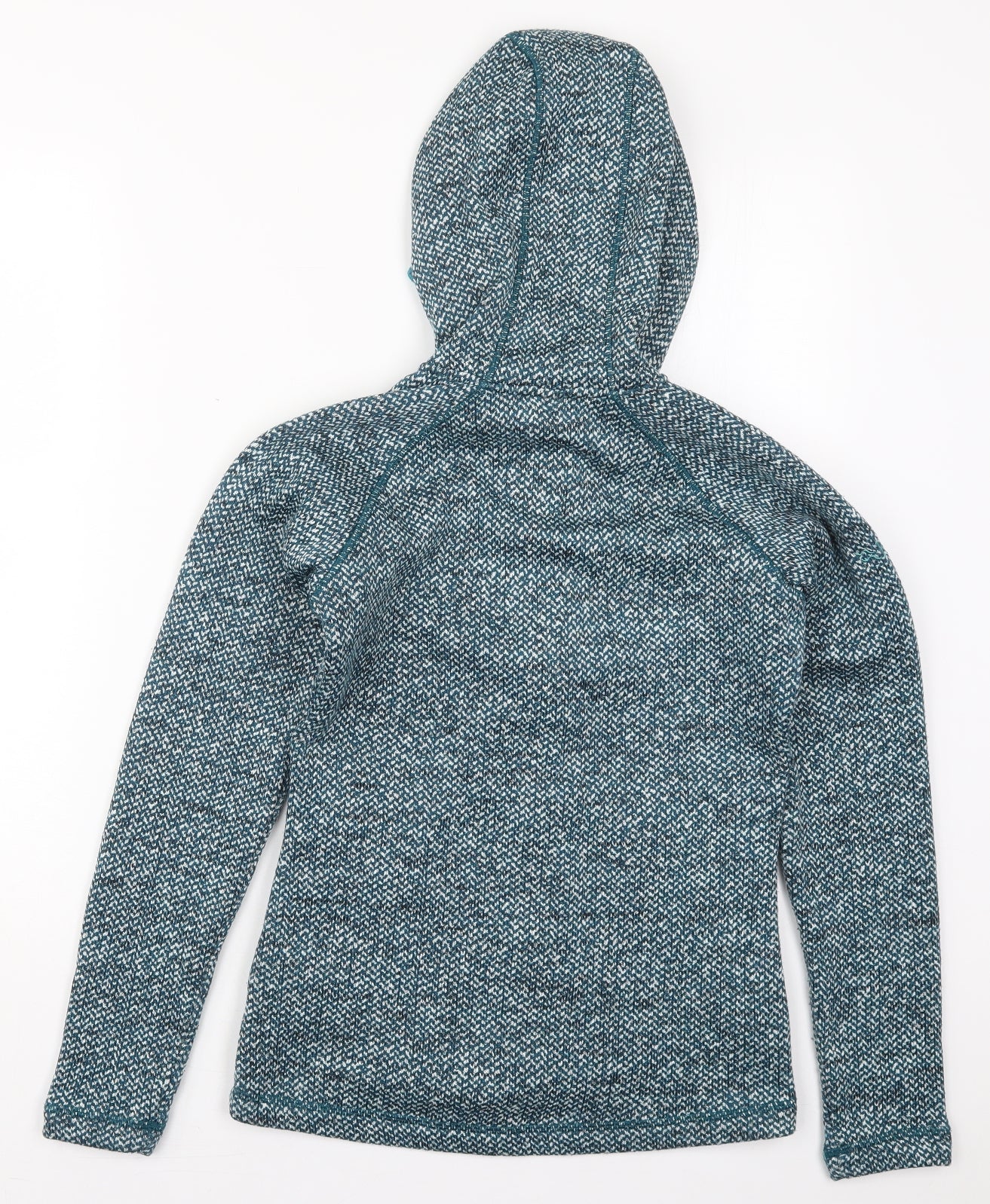 RAB Womens Green Geometric Polyester Full Zip Hoodie Size 8  Zip