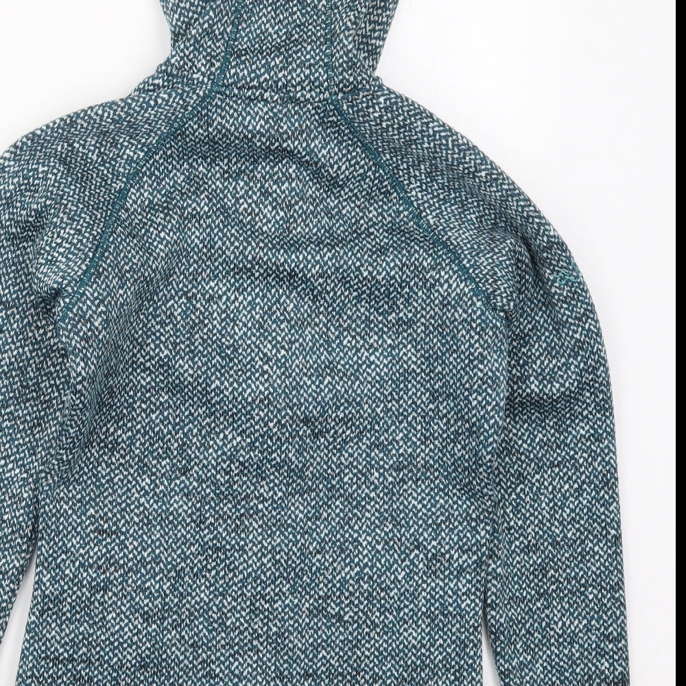 RAB Womens Green Geometric Polyester Full Zip Hoodie Size 8  Zip