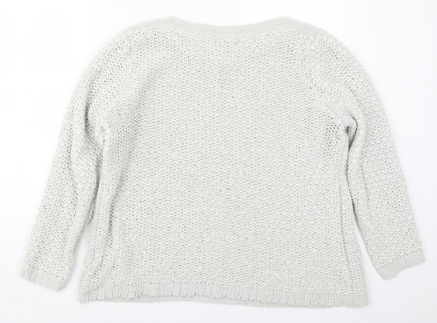 Debenhams Womens Green Boat Neck  Polyester Pullover Jumper Size 18