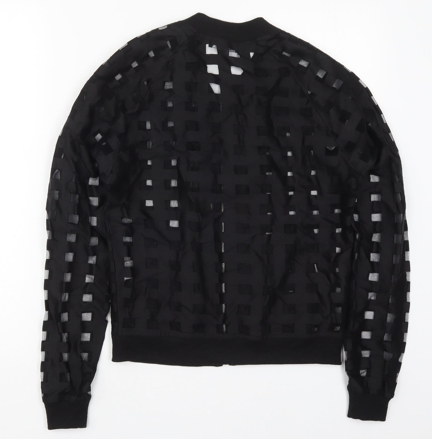 Select Womens Black Check  Jacket  Size 10  Zip