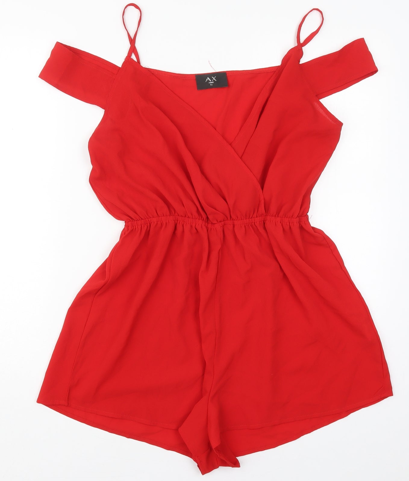 AX Paris Womens Red  Polyester Playsuit One-Piece Size 14 L3 in Pullover
