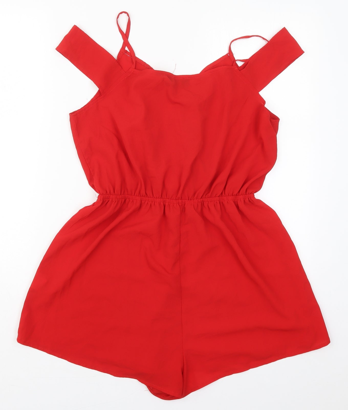AX Paris Womens Red  Polyester Playsuit One-Piece Size 14 L3 in Pullover